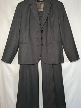 Women's Gray Pinstripe Suit Jacket and Pants
